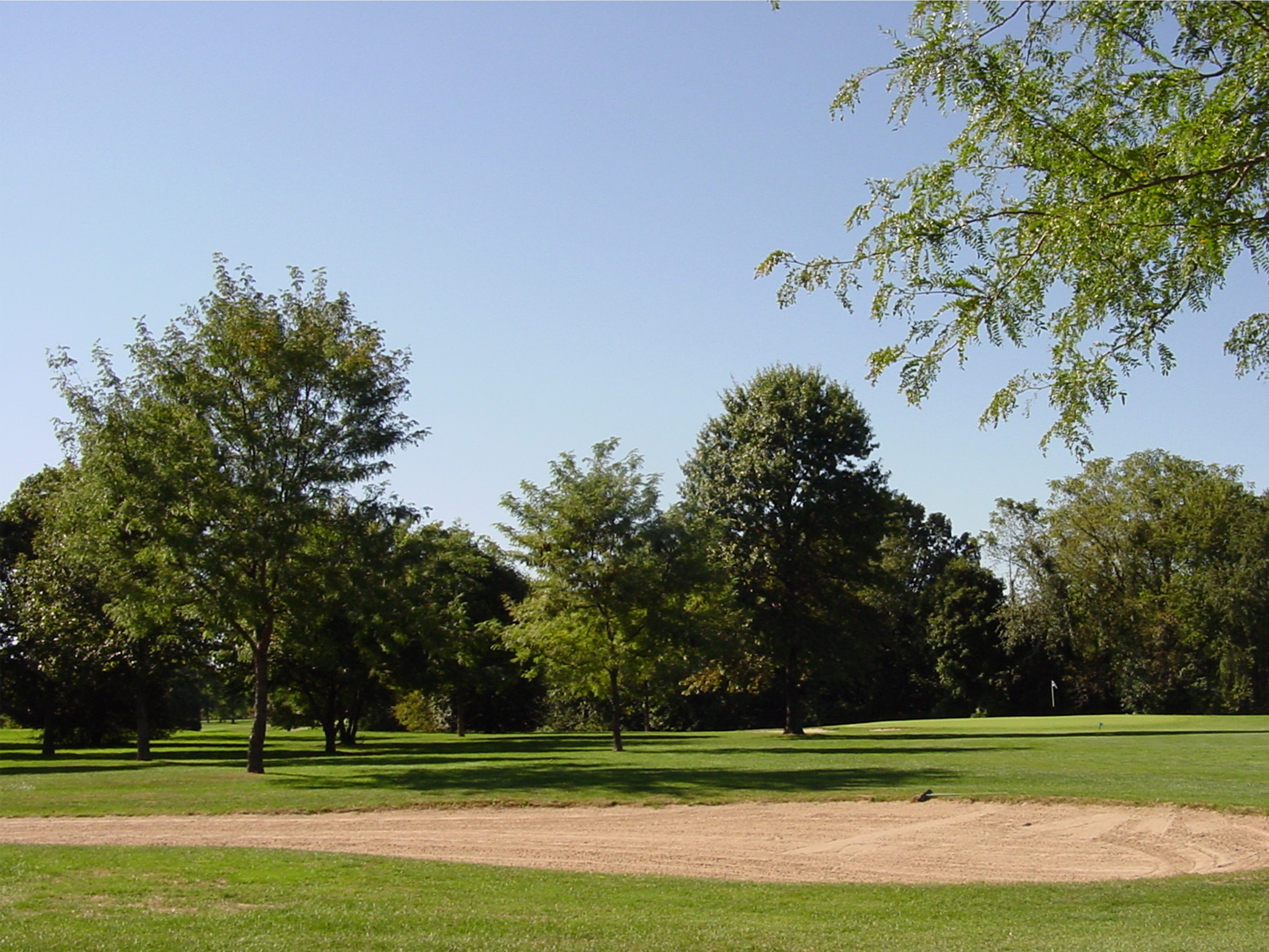 View of Newman Golf Course fairway and green