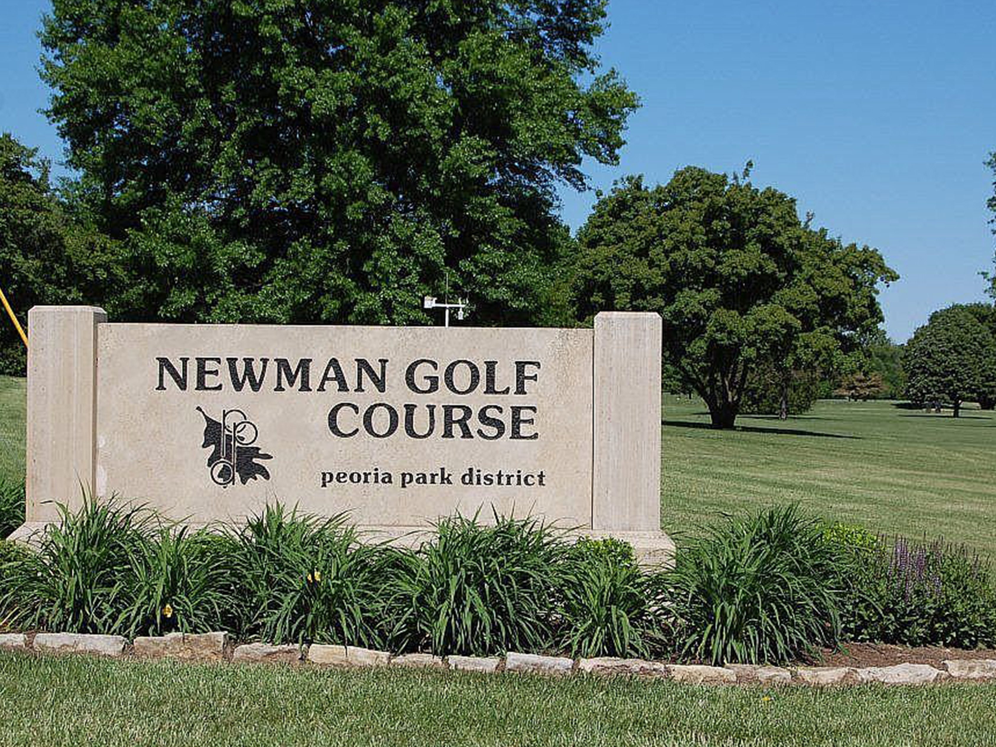 Scenic hole at Newman Golf Course with manicured fairway